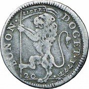Italy 20 Bolognini (Lira) Pius VI 1777 KM# 262 BONON DOCET LIBERT 20 1777 coin reverse Italy 20 Bolognini (Lira) Pius VI 1777 KM# 262 BONON DOCET LIBERT 20 1777 coin reverse