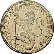 Italy 20 Bolognini (Lira) Pius VI 1793 KM# 306 BONONIA DOCET LIBERT 1793 20 coin reverse Italy 20 Bolognini (Lira) Pius VI 1793 KM# 306 BONONIA DOCET LIBERT 1793 20 coin reverse