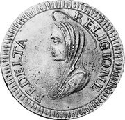 Italy 3 Baiocchi Madonna. Ronciglione 1799 CAG KM# 6 FEDELTA RELIGIONE coin reverse Italy 3 Baiocchi Madonna. Ronciglione 1799 CAG KM# 6 FEDELTA RELIGIONE coin reverse