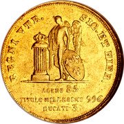 Italy 3 Ducati Ferdinando II 1832 KM# 320 REGNI VTR. SIC ET HIER. ACINI 85 TITILO MILLESIMI 996 DUCATI 3 coin reverse Italy 3 Ducati Ferdinando II 1832 KM# 320 REGNI VTR. SIC ET HIER. ACINI 85 TITILO MILLESIMI 996 DUCATI 3 coin reverse
