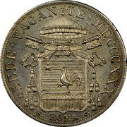 Italy 30 Baiocchi Pietro Francesco Galleffi 1830 R KM# 1101 SEDE VACAN TE MDCCCXXX N. ROMA C. coin obverse Italy 30 Baiocchi Pietro Francesco Galleffi 1830 R KM# 1101 SEDE VACAN TE MDCCCXXX N. ROMA C. coin obverse