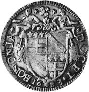 Italy 30 Bolognini (Testone) Innocent XI 1683 KM# 97 BONONIA DOCET 16 83 coin reverse Italy 30 Bolognini (Testone) Innocent XI 1683 KM# 97 BONONIA DOCET 16 83 coin reverse