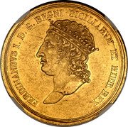Italy 30 Ducati Ferdinando I 1818 KM# 288 FERDINANDVS I D G REGNI SICILIARVM ET HIER REX coin obverse Italy 30 Ducati Ferdinando I 1818 KM# 288 FERDINANDVS I D G REGNI SICILIARVM ET HIER REX coin obverse