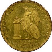 Italy 30 Ducati Ferdinando II 1850 KM# 368 REGNI VTR SIC. ET HIER TRAPP. 42 50/200 TITOLO MILLESIMI 996 DUCATI 30 coin reverse Italy 30 Ducati Ferdinando II 1850 KM# 368 REGNI VTR SIC. ET HIER TRAPP. 42 50/200 TITOLO MILLESIMI 996 DUCATI 30 coin reverse