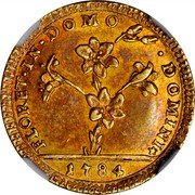 Italy 30 Paoli (Doppia D'oro) Pius VI 1784 KM# 1032 FLORET IN DOMO DOMINI 1784 coin obverse Italy 30 Paoli (Doppia D'oro) Pius VI 1784 KM# 1032 FLORET IN DOMO DOMINI 1784 coin obverse