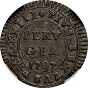 Italy 4 Baiocchi Pius VI 1797 XXIII KM# 7 PIVS SEXTVS P M A XXIII PERV GIA 1797 coin obverse