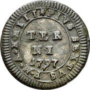 Italy 4 Baiocchi Pius VI Terni 1797 XXIII KM# 1 PIVS SEXTUS P M A XXIII TER NI 1797 coin obverse Italy 4 Baiocchi Pius VI Terni 1797 XXIII KM# 1 PIVS SEXTUS P M A XXIII TER NI 1797 coin obverse
