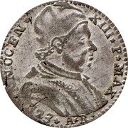 Italy 4 Bolognini Innocent XIII 1723 KM# 171 INNOCEN XIII P MAX 1723 A B coin obverse Italy 4 Bolognini Innocent XIII 1723 KM# 171 INNOCEN XIII P MAX 1723 A B coin obverse