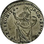 Italy 4 Bolognini Benedict XIII 1724 KM# 179 S PETRONIVS BON PROTE 2 coin reverse Italy 4 Bolognini Benedict XIII 1724 KM# 179 S PETRONIVS BON PROTE 2 coin reverse