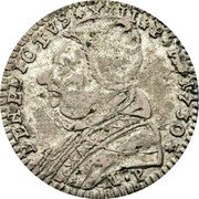 Italy 4 Bolognini Benedict XIII 1729 KM# 184 BENEDICTVS XIII P M AP 1730 coin obverse Italy 4 Bolognini Benedict XIII 1729 KM# 184 BENEDICTVS XIII P M AP 1730 coin obverse
