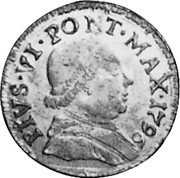Italy 4 Bolognini Pio VI 1796 KM# A325 PIVS VI PONT MAX 1796 coin obverse Italy 4 Bolognini Pio VI 1796 KM# A325 PIVS VI PONT MAX 1796 coin obverse