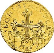 Italy 4 Doppie D'oro (Quadrupla) Innocent X 1654 KM# 48 BONONIA DOCET B P coin reverse Italy 4 Doppie D'oro (Quadrupla) Innocent X 1654 KM# 48 BONONIA DOCET B P coin reverse
