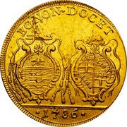 Italy 4 Doppie D'oro (Quadrupla) Pius VI 1786 XII KM# 312 BONON DOCET 1786 coin reverse Italy 4 Doppie D'oro (Quadrupla) Pius VI 1786 XII KM# 312 BONON DOCET 1786 coin reverse