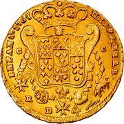 Italy 4 Ducati Ferdinando IV 1767 DeG//CC-R KM# 171 HISPANIAR INFANS 1763 coin reverse Italy 4 Ducati Ferdinando IV 1767 DeG//CC-R KM# 171 HISPANIAR INFANS 1763 coin reverse
