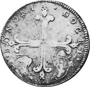 Italy 40 Bolognini (1/2 Scudo; 2 Lire) Clement XIV 1769 I KM# 243 BONONIA DOCET coin reverse Italy 40 Bolognini (1/2 Scudo; 2 Lire) Clement XIV 1769 I KM# 243 BONONIA DOCET coin reverse