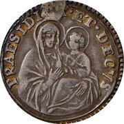 Italy 5 Bolognini (Carlino) Innocent XIII 1723 KM# 172 PRAESIDI ET DECVS coin reverse Italy 5 Bolognini (Carlino) Innocent XIII 1723 KM# 172 PRAESIDI ET DECVS coin reverse