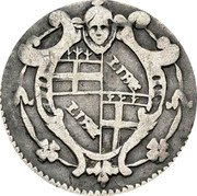 Italy 5 Bolognini (Carlino) Benedict XIV 1740 KM# 221 LIBE LIBE coin obverse Italy 5 Bolognini (Carlino) Benedict XIV 1740 KM# 221 LIBE LIBE coin obverse