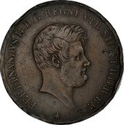 Italy 5 Tornesi Ferdinando II 1857 KM# 360 FERDINANDVS II D G REGNI VTR SIC ET HIER REX coin obverse Italy 5 Tornesi Ferdinando II 1857 KM# 360 FERDINANDVS II D G REGNI VTR SIC ET HIER REX coin obverse