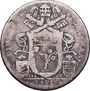 Italy 50 Bolognini Pius VI 1784 KM# 304 PIVS VI PONT MAX 1784 coin obverse Italy 50 Bolognini Pius VI 1784 KM# 304 PIVS VI PONT MAX 1784 coin obverse