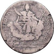 Italy 50 Bolognini Pius VI 1784 KM# 304 S PETRONIVS BONON PROT 50 coin reverse Italy 50 Bolognini Pius VI 1784 KM# 304 S PETRONIVS BONON PROT 50 coin reverse