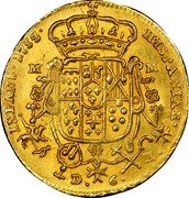 Italy 6 Ducati Carlo 1753 DeG//MM-R KM# 153 INFANS 1750 HISPAN R M M D. 6 coin reverse Italy 6 Ducati Carlo 1753 DeG//MM-R KM# 153 INFANS 1750 HISPAN R M M D. 6 coin reverse