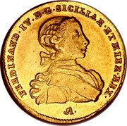 Italy 6 Ducati Ferdinando IV 1763 IA//CC-R KM# 167 FERDINAND IV D G SICILIAR ET HIER REX DEG coin obverse Italy 6 Ducati Ferdinando IV 1763 IA//CC-R KM# 167 FERDINAND IV D G SICILIAR ET HIER REX DEG coin obverse