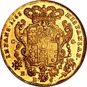 Italy 6 Ducati Ferdinando IV 1763 IA//CC-R KM# 167 INFANS 1766 HISPANIAR D 6 coin reverse Italy 6 Ducati Ferdinando IV 1763 IA//CC-R KM# 167 INFANS 1766 HISPANIAR D 6 coin reverse
