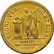 Italy 6 Ducati Ferdinando II 1835 KM# 310 REGNI VTR. SIC. ET HIER ACINI 170 TITOLO MILLESIMI 996 DUCATI 6 coin reverse Italy 6 Ducati Ferdinando II 1835 KM# 310 REGNI VTR. SIC. ET HIER ACINI 170 TITOLO MILLESIMI 996 DUCATI 6 coin reverse