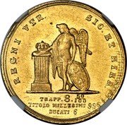 Italy 6 Ducati Ferdinando II 1851 KM# 354 REGNI VTR. SIC. ET HEIR. TRAPP. 8. 50/1000 TITOLO MILLESIMI 996 DUCATI 6 coin reverse Italy 6 Ducati Ferdinando II 1851 KM# 354 REGNI VTR. SIC. ET HEIR. TRAPP. 8. 50/1000 TITOLO MILLESIMI 996 DUCATI 6 coin reverse