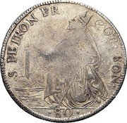 Italy 80 Bolognia (4 Lire; Scudo) (Pius VI) KM# 257 S PETRON PR OT BON 80 coin reverse Italy 80 Bolognia (4 Lire; Scudo) (Pius VI) KM# 257 S PETRON PR OT BON 80 coin reverse