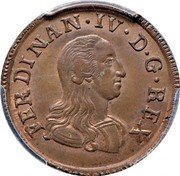 Italy 9 Cavalli Ferdinando IV 1804 KM# 236 FERDINAN IV D G REX coin obverse Italy 9 Cavalli Ferdinando IV 1804 KM# 236 FERDINAN IV D G REX coin obverse