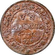 Italy Baiocco Benedict XIII 1728 IIII KM# 111 VN BAIOCCO GVBBIO 1726 coin reverse Italy Baiocco Benedict XIII 1728 IIII KM# 111 VN BAIOCCO GVBBIO 1726 coin reverse
