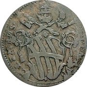 Italy Baiocco Clement XII 1736 VI KM# 118 CLEMENS XII P M A coin obverse Italy Baiocco Clement XII 1736 VI KM# 118 CLEMENS XII P M A coin obverse