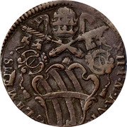 Italy Baiocco Clement XII 1737 VIII KM# 115 CLEMENS XII P M A coin obverse Italy Baiocco Clement XII 1737 VIII KM# 115 CLEMENS XII P M A coin obverse