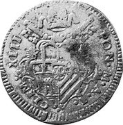 Italy Baiocco Clement XIII 1759 I KM# 161 CLEM XIII PON M A I coin obverse Italy Baiocco Clement XIII 1759 I KM# 161 CLEM XIII PON M A I coin obverse