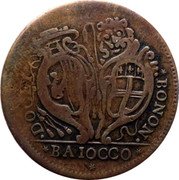 Italy Baiocco Pius VI 1780 KM# 292 DOCET BONON BAIOCCO coin obverse