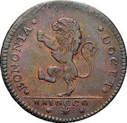 Italy Baiocco Pius VI 1796 MDCCXCVI KM# 322 DOCET BONONIA BAIOCCO coin obverse Italy Baiocco Pius VI 1796 MDCCXCVI KM# 322 DOCET BONONIA BAIOCCO coin obverse