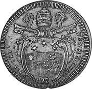 Italy Baiocco (Pius VI. Gubbio) KM# 171 PIVS SEXTVS PON M A XVII coin obverse Italy Baiocco (Pius VI. Gubbio) KM# 171 PIVS SEXTVS PON M A XVII coin obverse