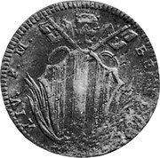 Italy Baiocco Ravenna Coinage ND (1747) KM# 20 BENE XIV P M coin obverse Italy Baiocco Ravenna Coinage ND (1747) KM# 20 BENE XIV P M coin obverse