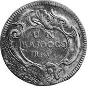 Italy Baiocco Ravenna Coinage ND (1747) KM# 20 UN BAIOCCO RAV coin reverse Italy Baiocco Ravenna Coinage ND (1747) KM# 20 UN BAIOCCO RAV coin reverse