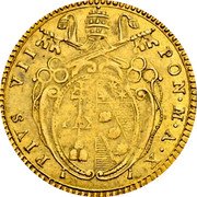 Italy Doppia Pio VII 1809 R X KM# 1070 PIVS VII PON M A X coin obverse