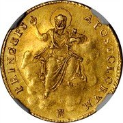Italy Doppia Pio VII (1816) B XVII KM# 1077 PRINCEPS APOSTOLORVM TM coin reverse Italy Doppia Pio VII (1816) B XVII KM# 1077 PRINCEPS APOSTOLORVM TM coin reverse