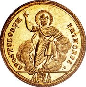 Italy Doppia Pio VII (1817) R XVIII KM# 1076 APOSTOLORUM PRINCEPS coin reverse Italy Doppia Pio VII (1817) R XVIII KM# 1076 APOSTOLORUM PRINCEPS coin reverse