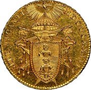 Italy Doppia Sede Vacante (1823) B MDCCCXXIII KM# 1086 SEDE VACANTE MDCCCXXIII coin obverse Italy Doppia Sede Vacante (1823) B MDCCCXXIII KM# 1086 SEDE VACANTE MDCCCXXIII coin obverse