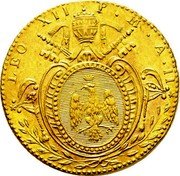 Italy Doppia Leo XII (1824) R II KM# 1087 LEO XII P M A II coin obverse Italy Doppia Leo XII (1824) R II KM# 1087 LEO XII P M A II coin obverse