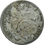 Italy Doppio Giulio (1/5 Scudo) Pius VI 1775 1775-I KM# 1028 AVXILIVM DE SA NCTO 1775 coin reverse
