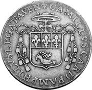 Italy ECU Innocent X 1651 KM# 78 CAMILLVS CARD PAMPHILVS LEGATA AVEN coin reverse Italy ECU Innocent X 1651 KM# 78 CAMILLVS CARD PAMPHILVS LEGATA AVEN coin reverse