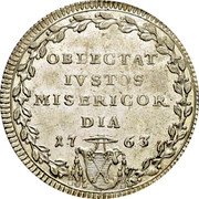 Italy Giulio Clement XIII 1763 1763-V KM# 1004 OBLECTAT IVSTOS MISERICOR DIA 17 63 coin reverse Italy Giulio Clement XIII 1763 1763-V KM# 1004 OBLECTAT IVSTOS MISERICOR DIA 17 63 coin reverse