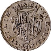 Italy Grano Filippo V 1701 AG/A KM# 123 HIERVSA E T SICILIAE coin reverse Italy Grano Filippo V 1701 AG/A KM# 123 HIERVSA E T SICILIAE coin reverse