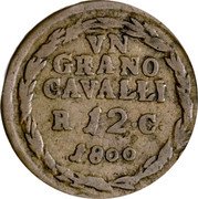 Italy Grano Ferdinando IV 1800 P//RC KM# 234 VN GRANO CAVALLI 1800 coin reverse Italy Grano Ferdinando IV 1800 P//RC KM# 234 VN GRANO CAVALLI 1800 coin reverse